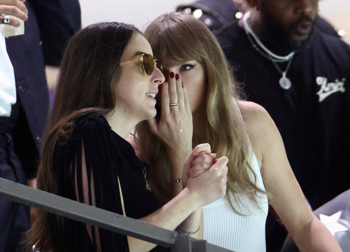 Taylor Swift en el Super Bowl. Foto: Reuters.
