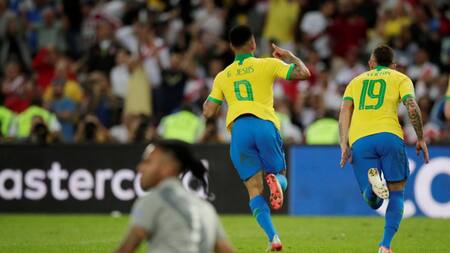 Gol de Gabriel Jesús, Brasil vs Perú - Copa América Reuters
