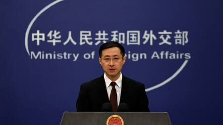 Lin Jian, portavoz de Exteriores de China. Foto: Reuters.