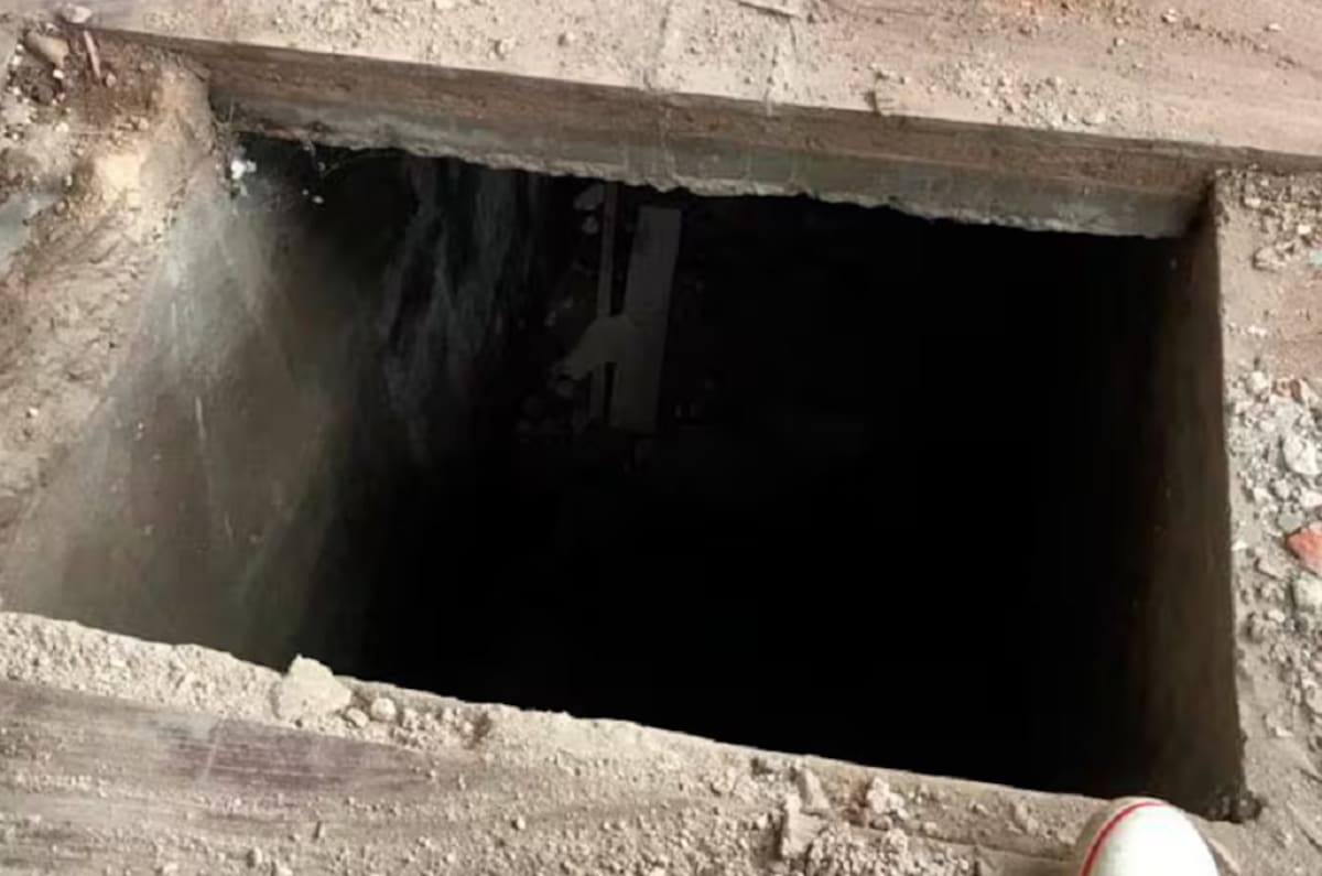 El agujero por donde se accedía al sótano