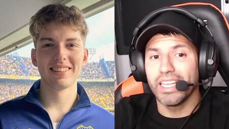 Davoo Xeneize y el Kun Agüero. Fotos: Instagram.