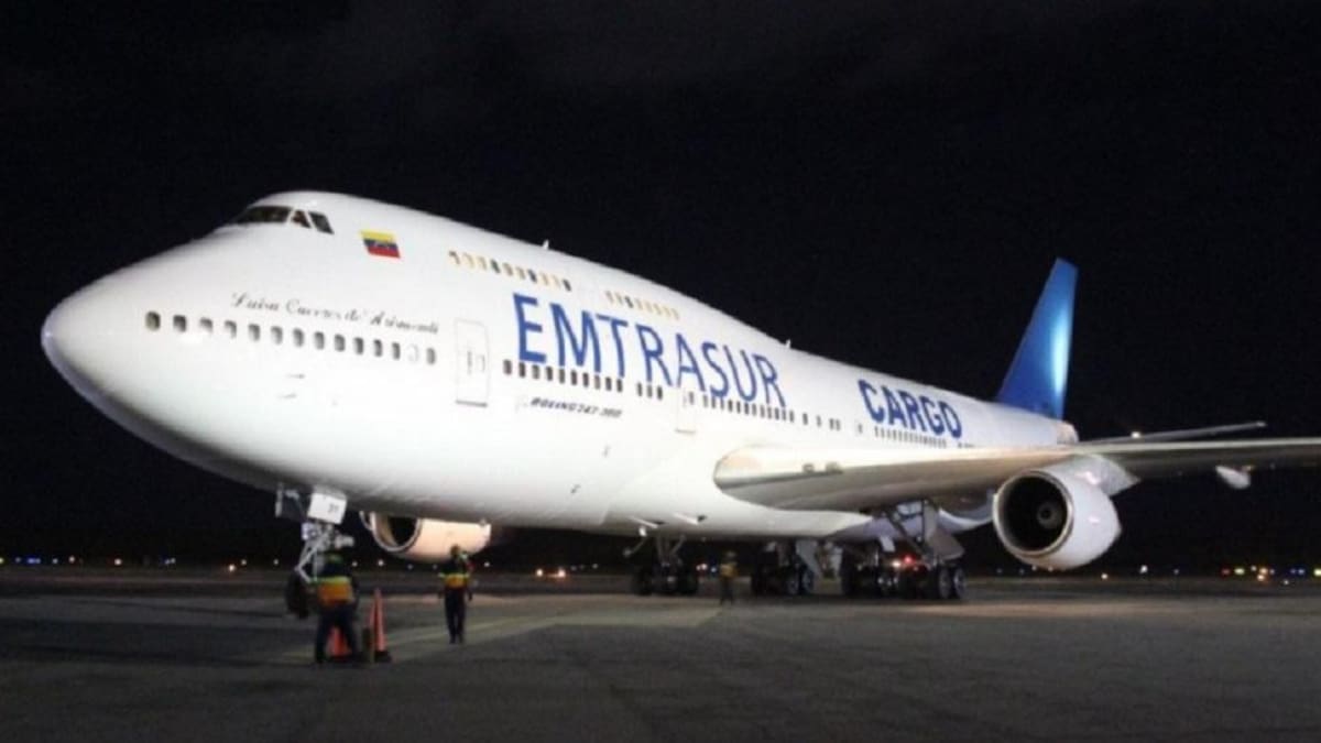 Avión venezolano con iraníes, Foto NA