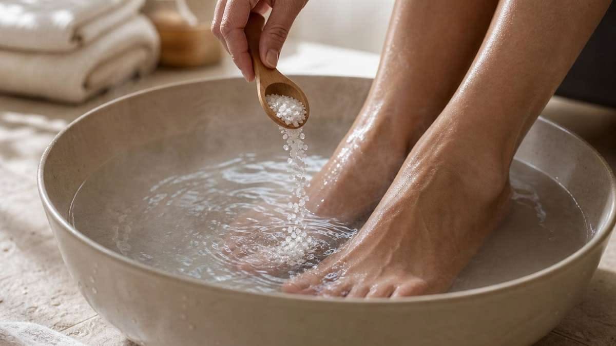 Por qué recomiendan lavar los pies con sal antes de dormir: el significado de este ritual