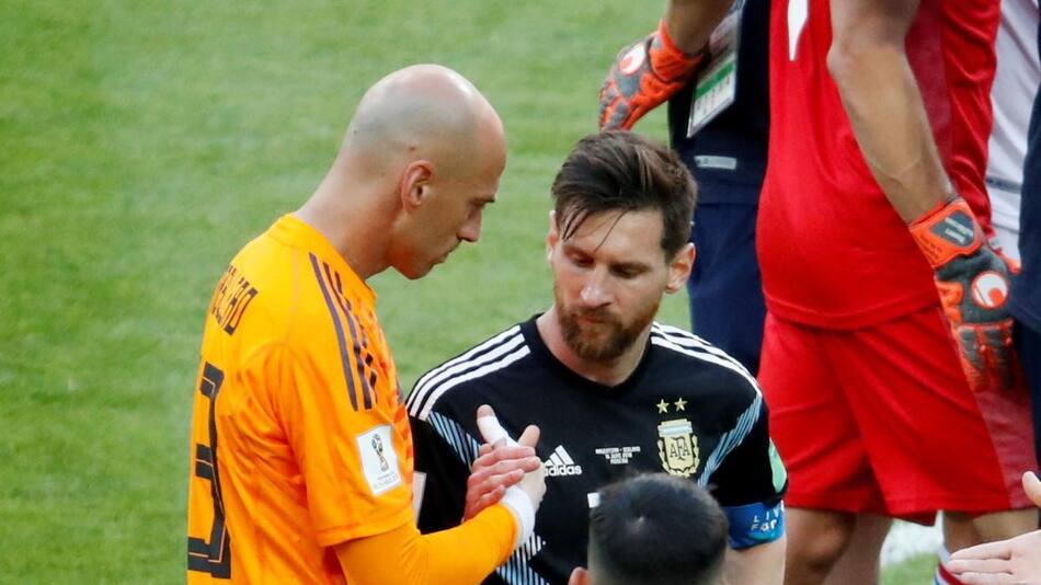 Mundial Rusia 2018, Wilfredo Caballero y Lionel Messi, Selección Argentina, Argentina vs. Islandia, Reuters