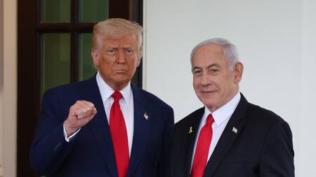 Donald Trump junto a Benjamín Netanyahu. Foto: Reuters/Leah Millis.