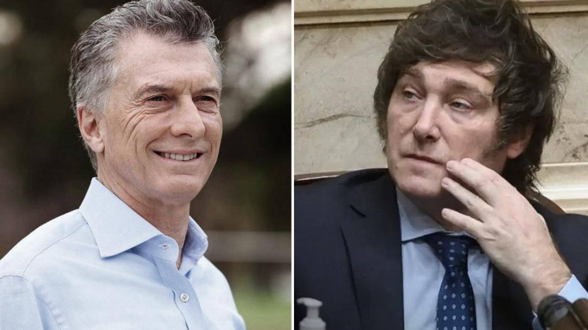 Javier Milei y Mauricio Macri. Foto: Télam