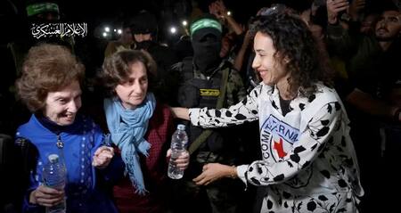 Liberación de rehenes de Hamás. Foto: Reuters