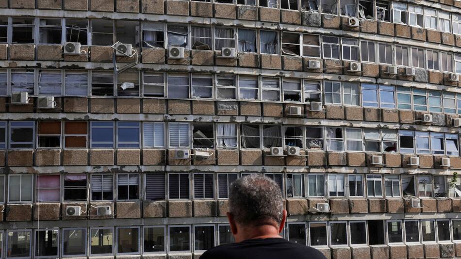 Ataque de un dron en Tel Aviv, Israel. Foto: Reuters.