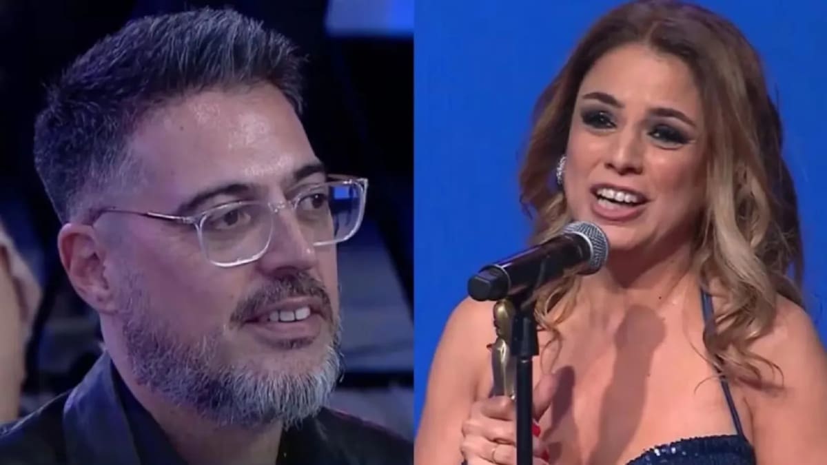 Barbano y Marina Calabró en los Martín Fierro