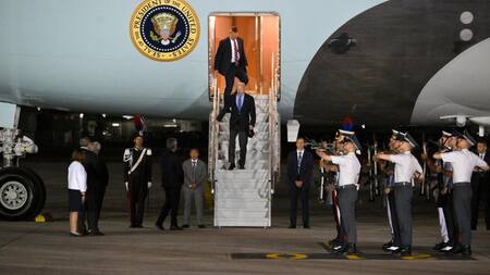 La llegada de Joe Biden a Italia para la cumbre del G7. Foto: EFE.