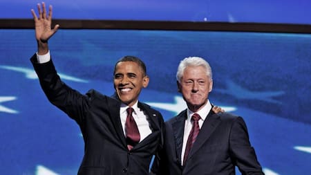 Barack Obama y Bill Clinton