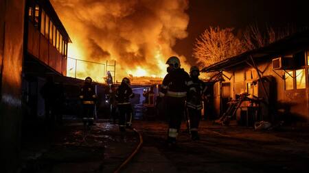Explosiones en Ucrania tras ataque de drones por parte de Rusia. Foto: Reuters.