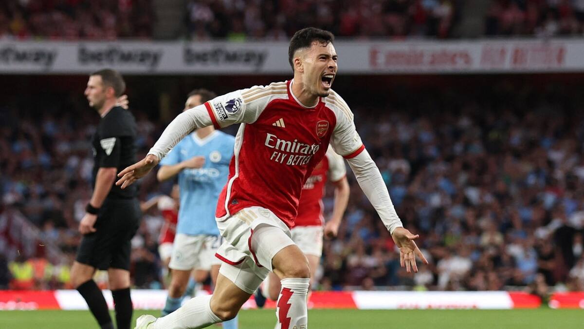 Gabriel Martinelli; Arsenal vs. Manchester City. Foto: Reuters.