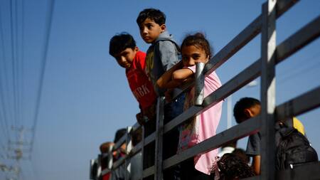 Niños palestinos en Gaza. Foto: Reuters.