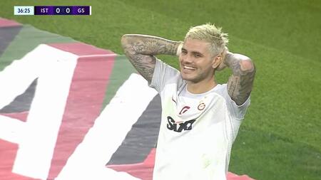 Insólito error de Mauro Icardi. Foto: captura.