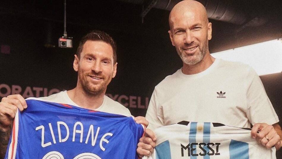 Lionel Messi y Zidane. Foto: captura video