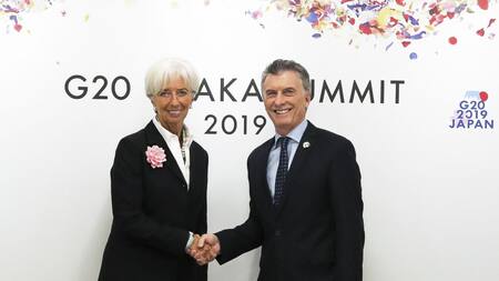 Mauricio Macri y Christine Lagarde en Cumbre del G-20 de Osaka (Agencia NA)