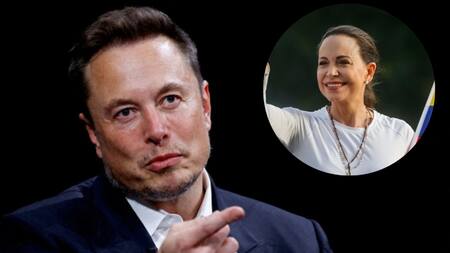Elon Musk pidió apoyar a Corina Machado. Fotos: Reuters