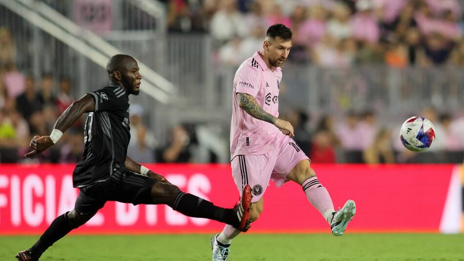 Lionel Messi en acción contra Nashville SC. Foto: Reuters.