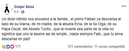 Primo del hijo de Mercedes Sosa