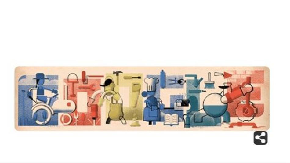 Google conmemora el Día del Trabajador con este doodle