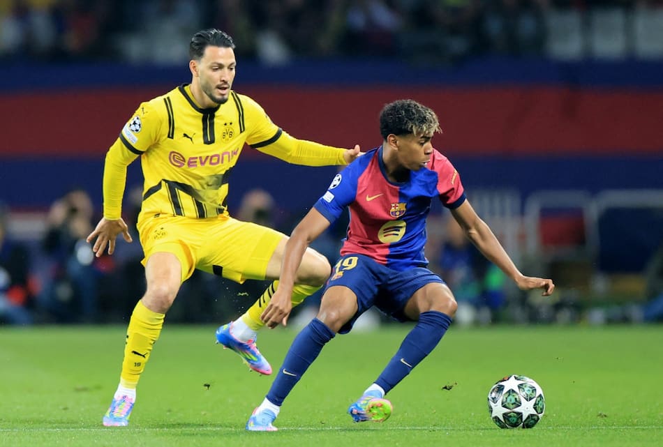 Borussia Dortmund vs. Barcelona; Champions League 2024/25. Foto: Reuters (Nacho Doce)