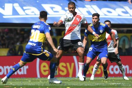 Salomón Rondón; Superclásico; Boca vs. River. Foto: Télam.