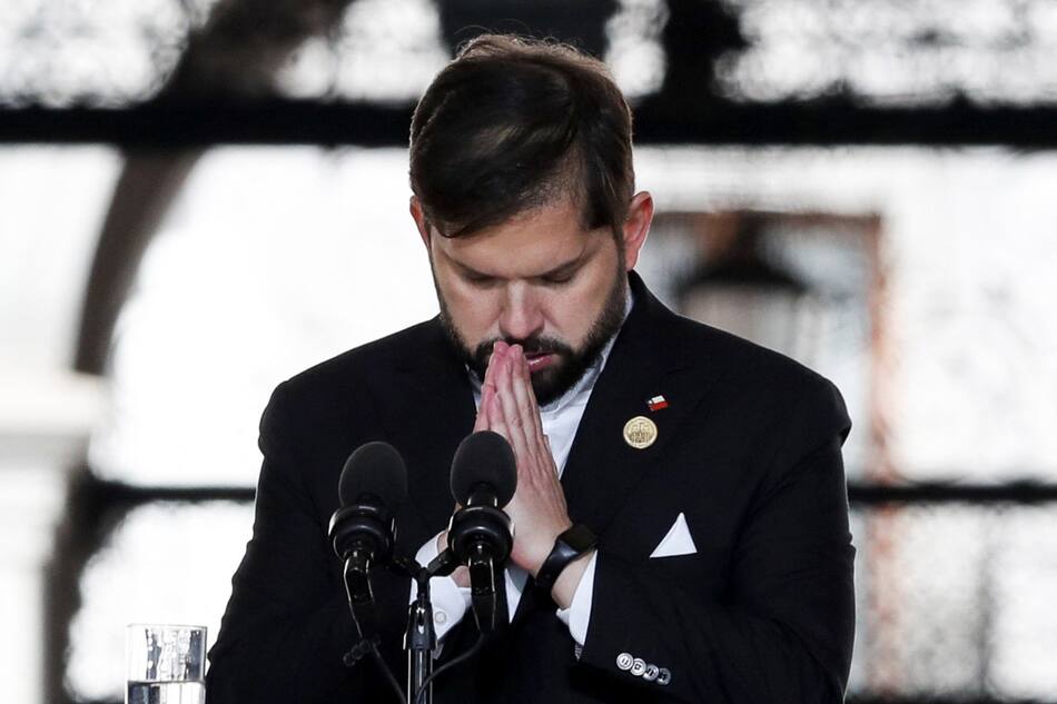 Gabriel Boric en el 50 aniversario del golpe de Estado a Salvador Allende. Foto: Reuters.