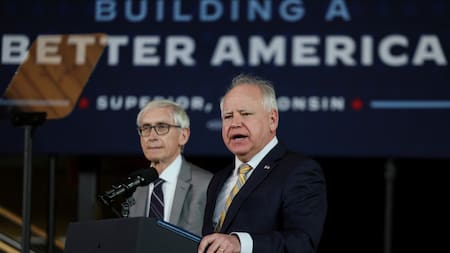 Tim Walz, candidato a vicepresidente de Estados Unidos. Foto: Reuters.