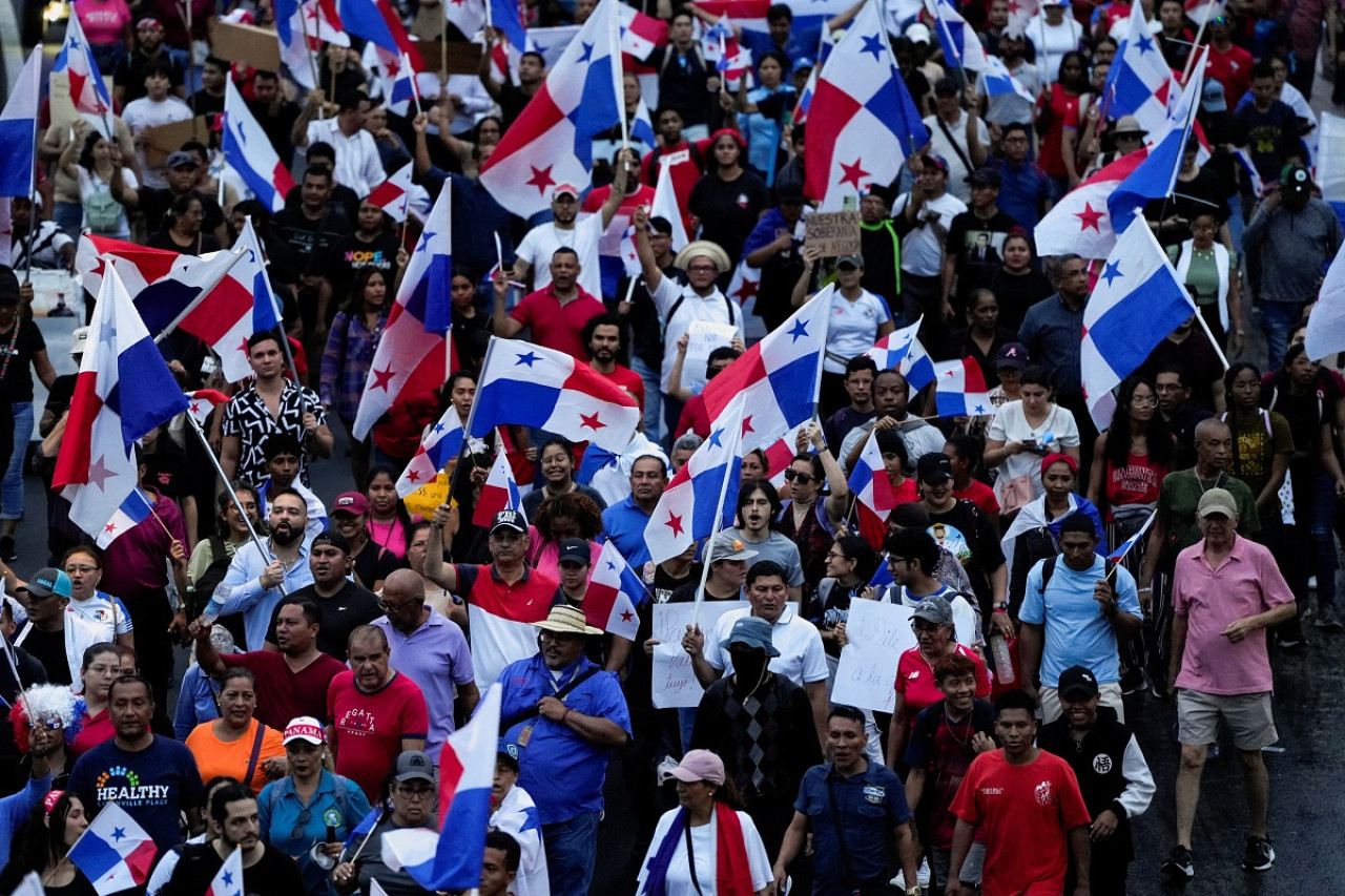 Manifestaciones en Panamá. Foto: Reuters (Enea Lebrun)
