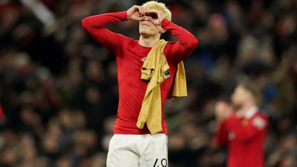 Alejandro Garnacho en el Manchester United.