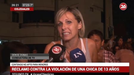 Denise Dumas - Reclamo de justicia por menor violada en Colegiales