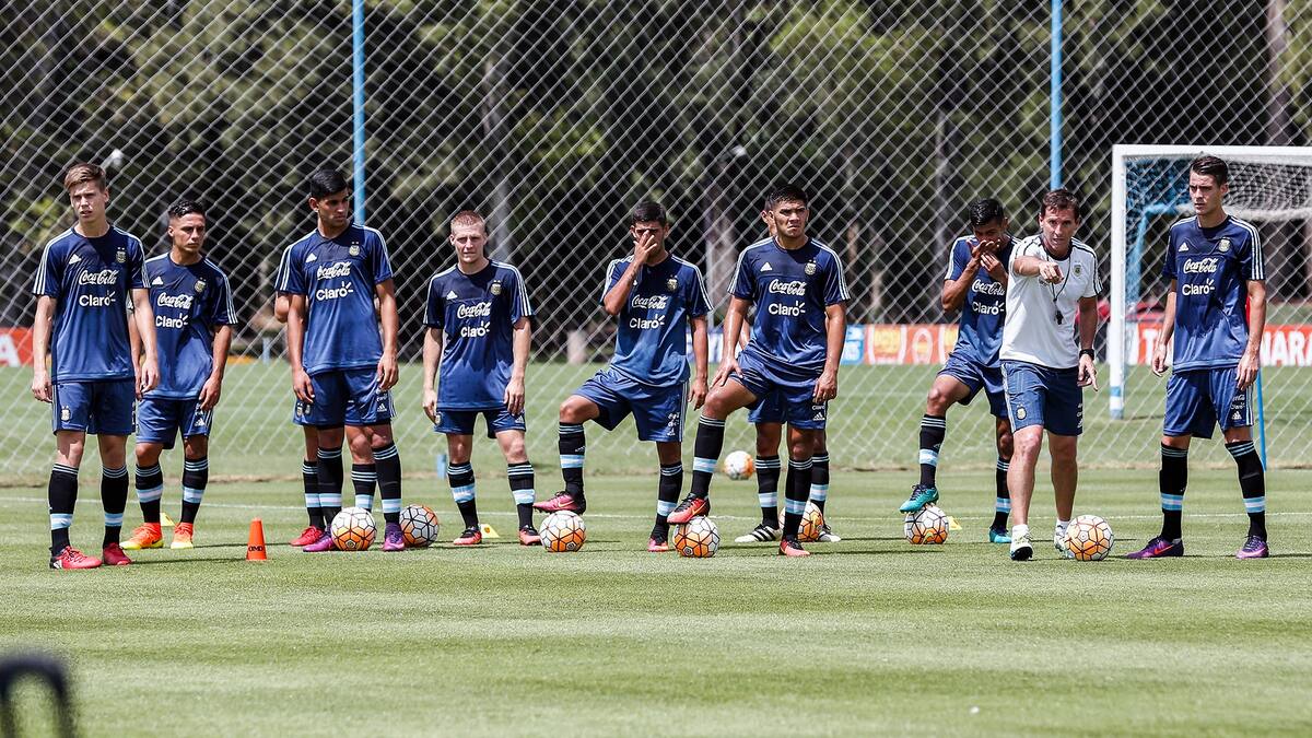Santiago Ascacíbar y Claudio Úbeda en la Selección argentina Sub 20.