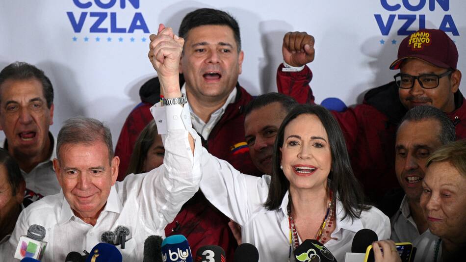 María Corina Machado y Edmundo González Urrutia. Foto: X