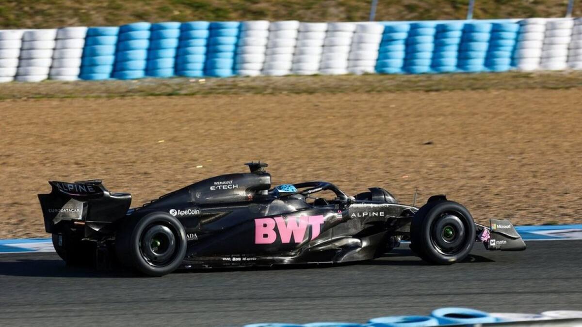 El monoplaza que usó Alpine para las pruebas de pretemporada 2025. Foto: Motorsport.