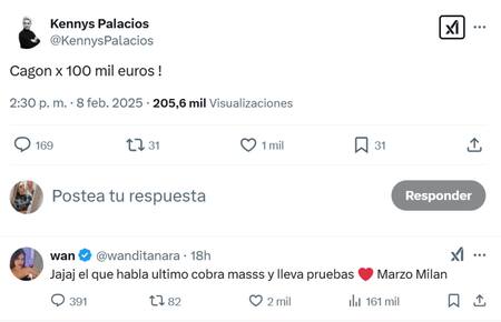 El contraataque de Wanda Nara a Keita Baldé. Foto: Instagram.