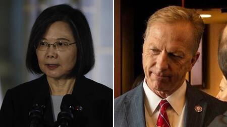 Kevin Hern y Tsai Ing-wen. Foto: Reuters y Twitter.