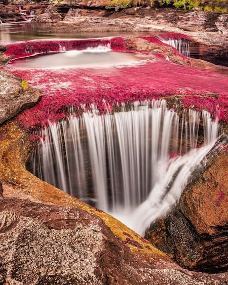 Río Caño Cristales, Colombia. Foto Instagram @depuebloenpueblo