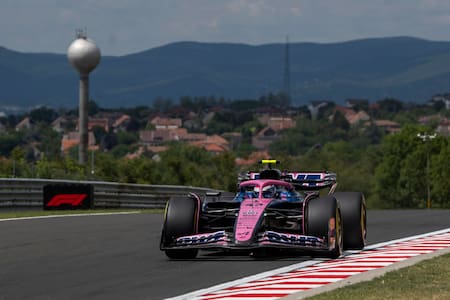Franco Colapinto en el Gran Premio de Hungría.