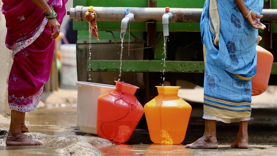 Crisis hídrica en India. Foto: EFE.