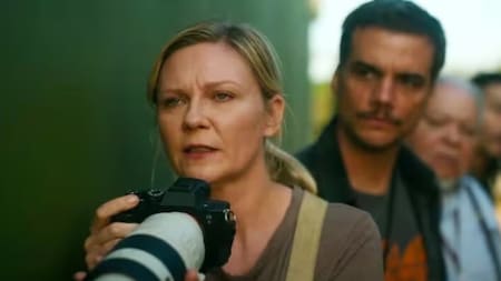 Kirsten Dunst, protagonista de Civil War. Foto: Captura.