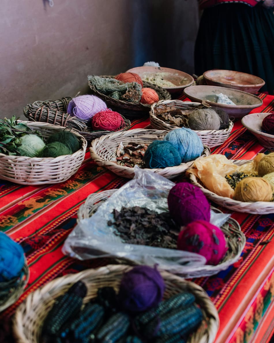 Artesanías típicas de Cuzco, Perú.