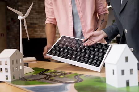 Trabajos verdes orientados a las energías limpias, como la energía solar. Foto: Freepik