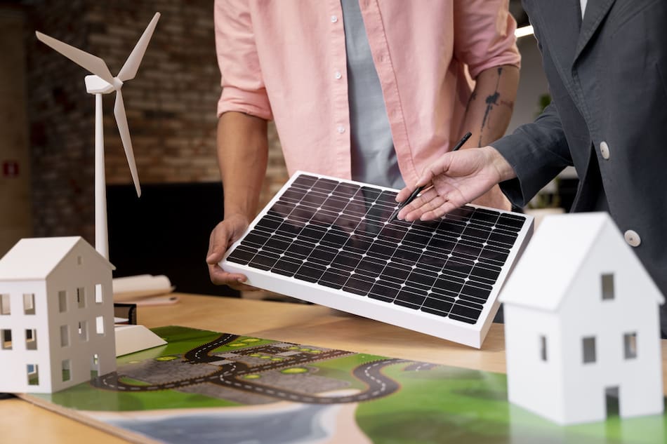 Trabajos verdes orientados a las energías limpias, como la energía solar. Foto: Freepik