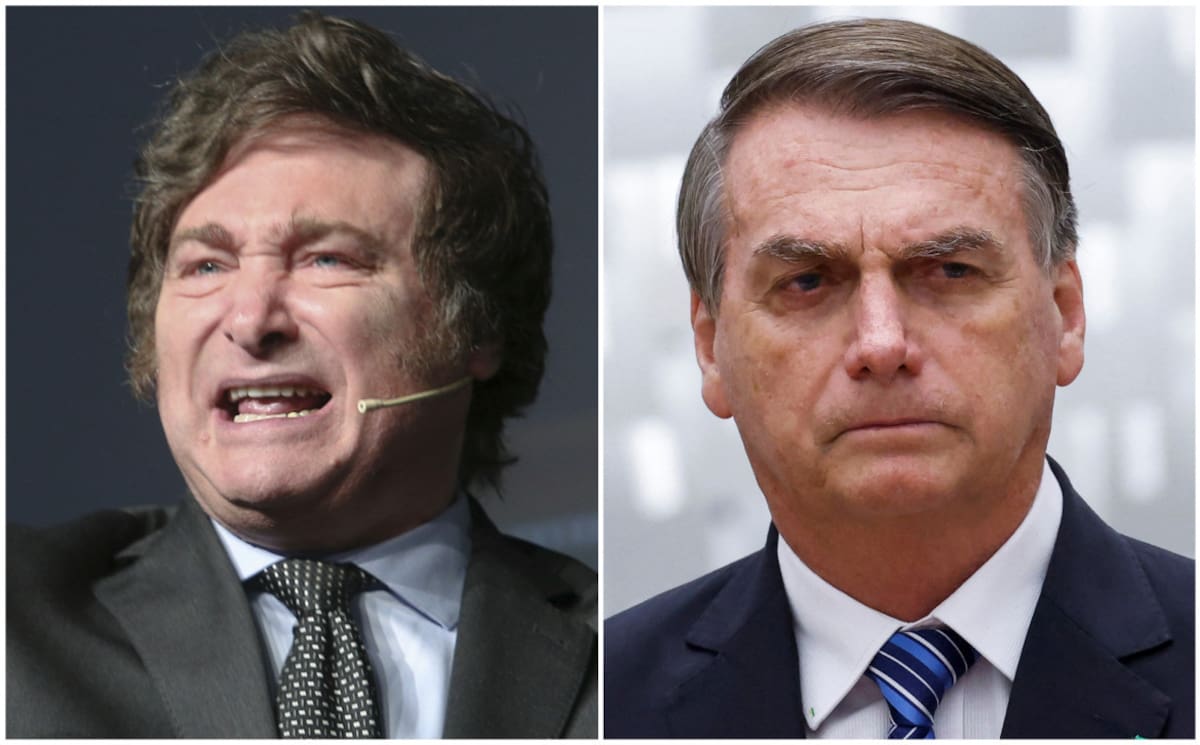 Javier Milei y Jair Bolsonaro. Fotos: NA.