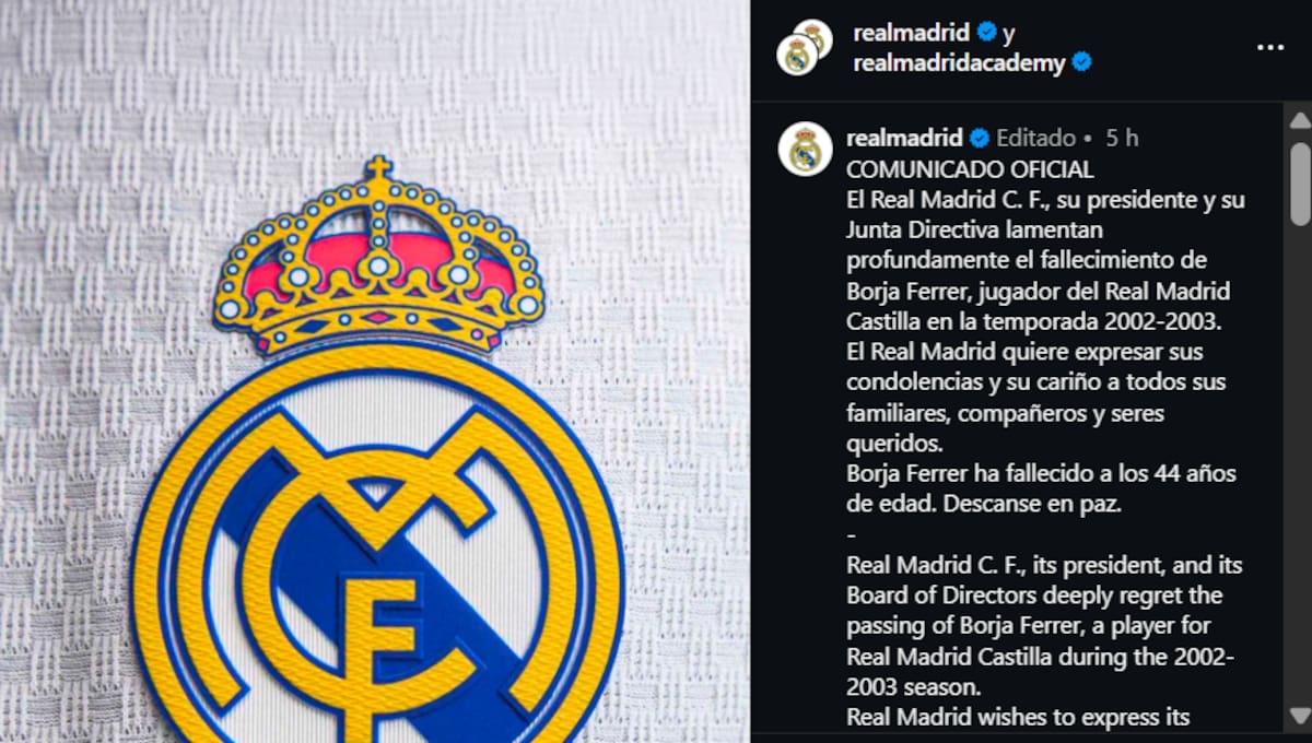 Murió Borja Ferrer, exfutbolista del Real Madrid y Xerez CD