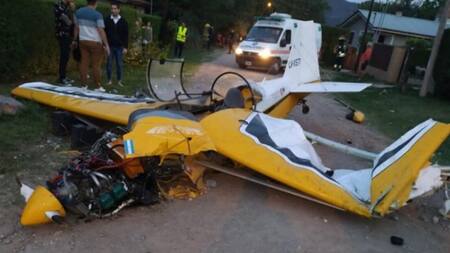 Avioneta accidentada en Villa General Belgrano. Foto NA