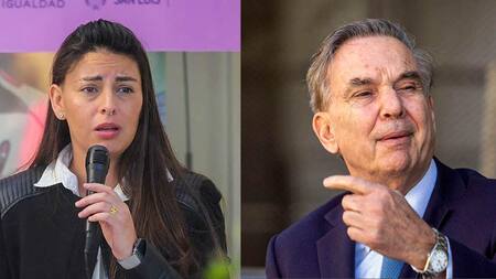 Ayelén Mazzina y Pichetto. Foto: NA.