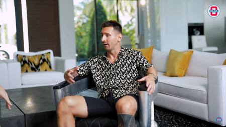 Lionel Messi en la entrevista con Migue Granados. Foto: Captura de pantalla.