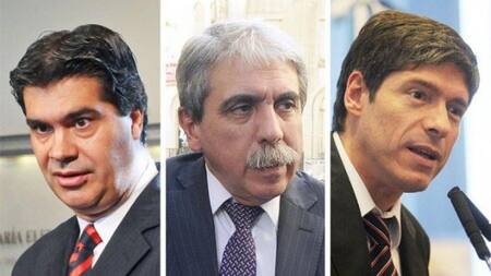 Juan Manuel Abal Medina, Jorge Capitanich y Aníbal Fernández